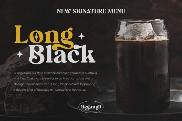 Regamel Font PNG with transparent background - Preview 3