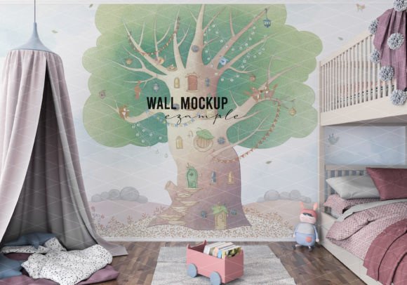 Wall Mockup Wallpaper Mockup Kids Room