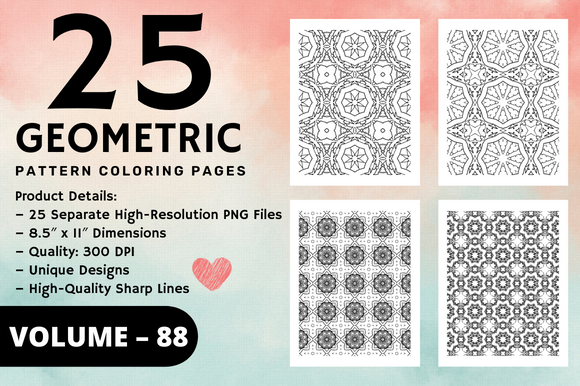 Adult Geometric Pattern Coloring Pages