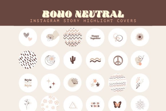 Boho Natural Instagram Highlight Covers