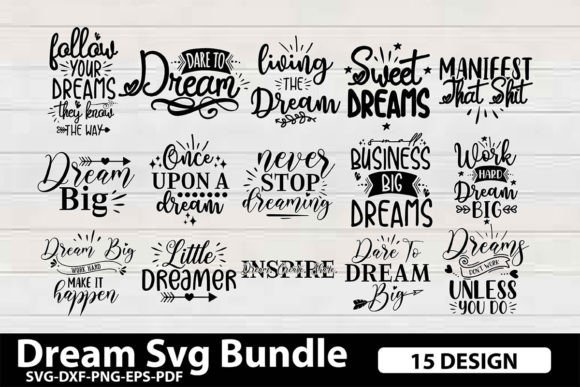 Dream Svg Bundle Graphic by Craft Store · Creative Fabrica