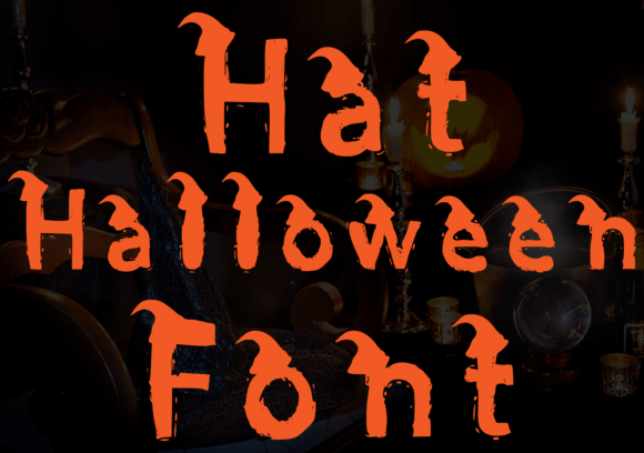 Hat Halloween Font PNG with transparent background - Preview 1