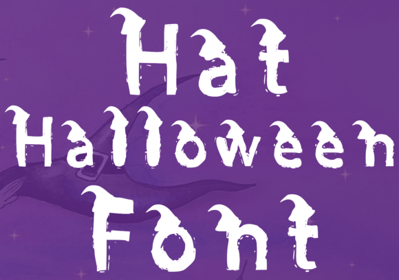 Hat Halloween Font PNG with transparent background - Preview 2