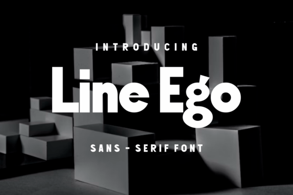 Line Ego Font PNG with transparent background - Preview 1