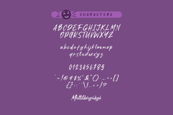 Mauve Smile Font PNG with transparent background - Preview 4