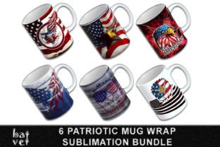 Patriotic Mug Wrap Bundle PNG Design Graphic by BatVet · Creative Fabrica