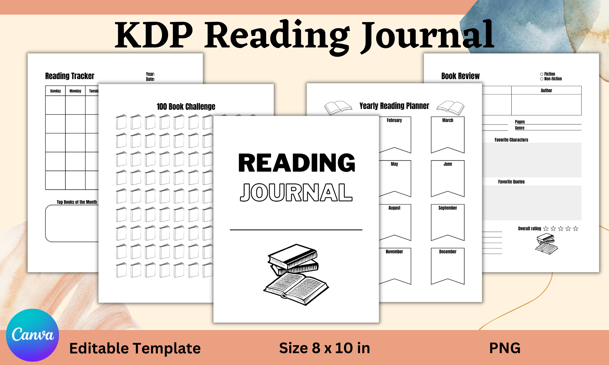 Reading Journal Graphic by Ivana Prue · Creative Fabrica