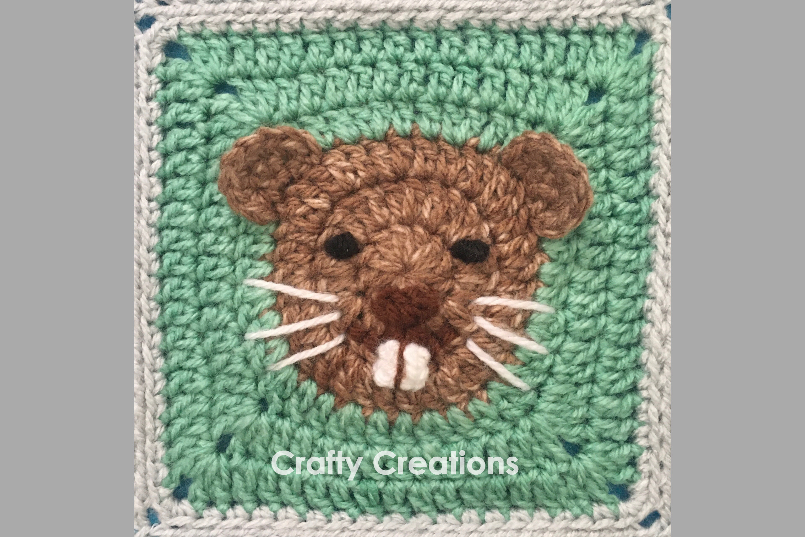 Beaver Granny Square Crochet Pattern