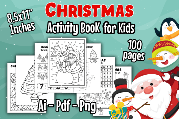 Christmas Activity Book for Kids KDP
