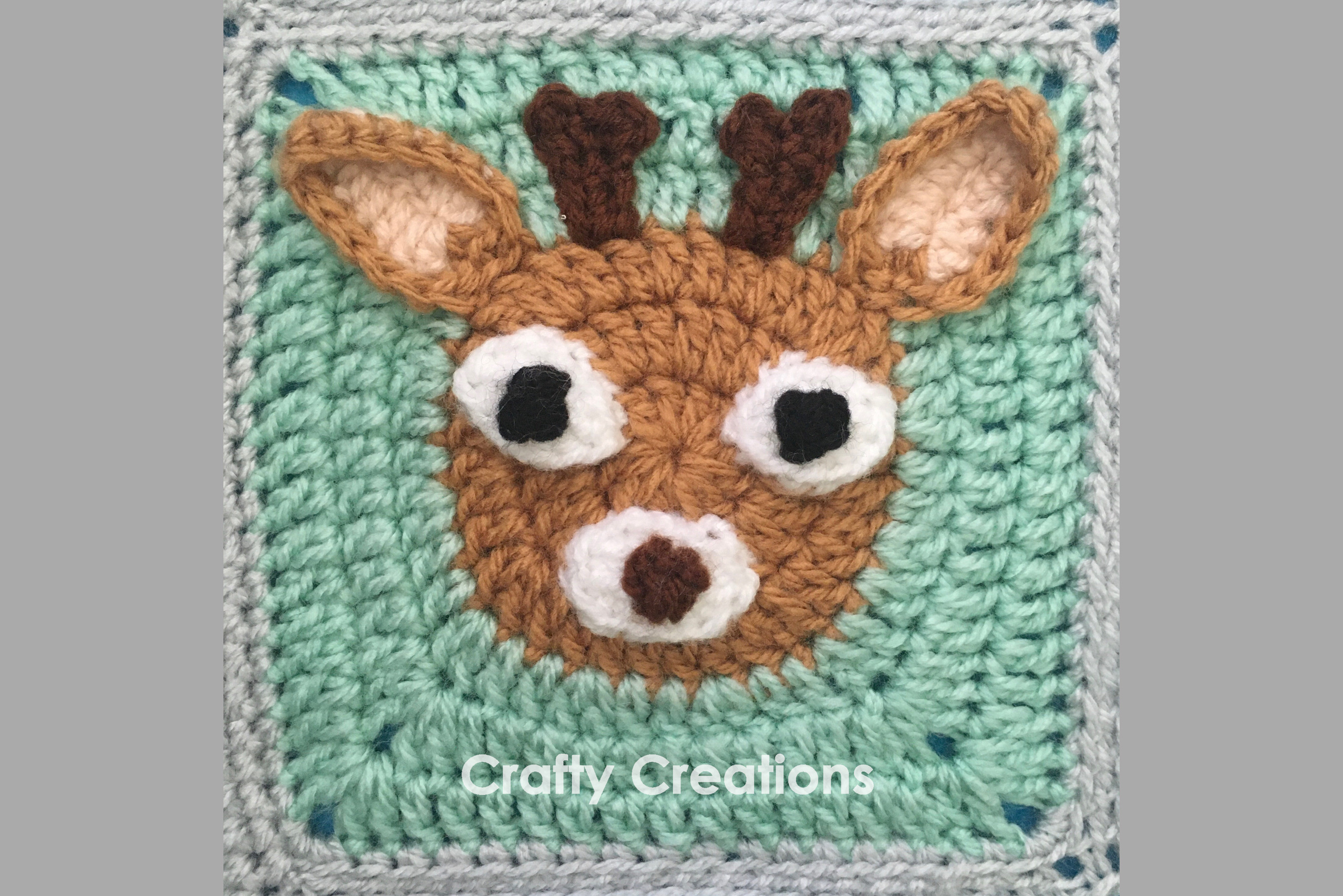 Deer Granny Square Crochet Pattern