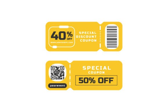 Flat Coupon Discount Template Design