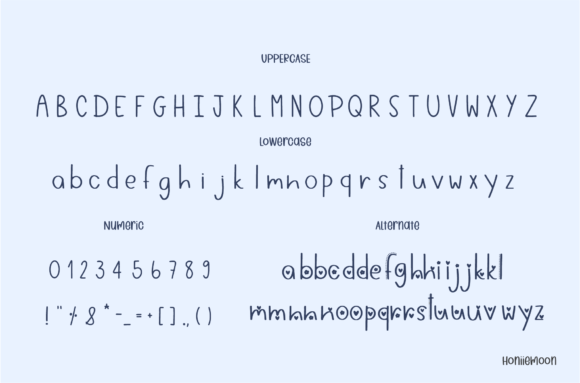 Forget Me Not Font PNG with transparent background - Preview 1
