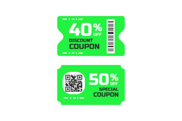 Green Discount Coupon Sale Template
