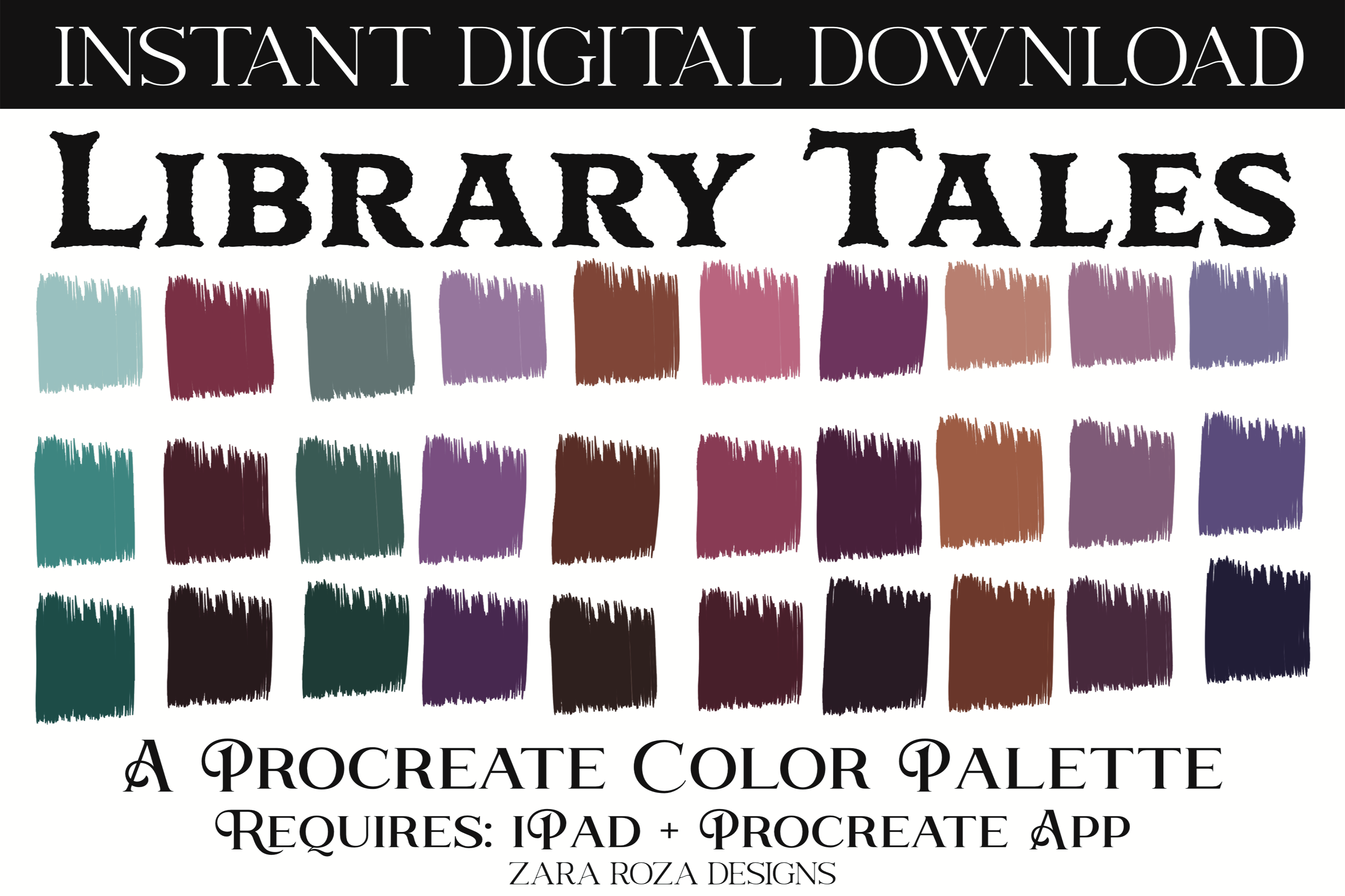Library Tales Procreate Color Palette