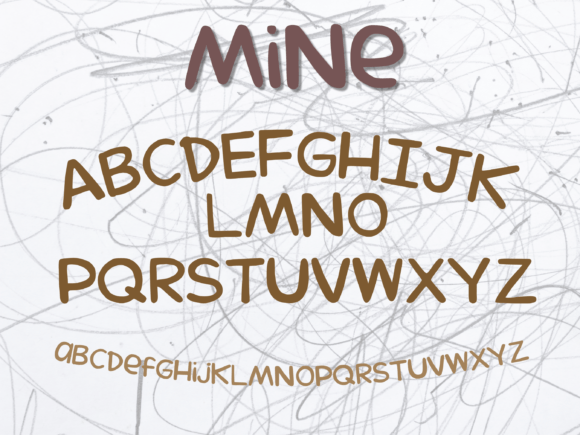 Mine Font PNG with transparent background - Preview 2