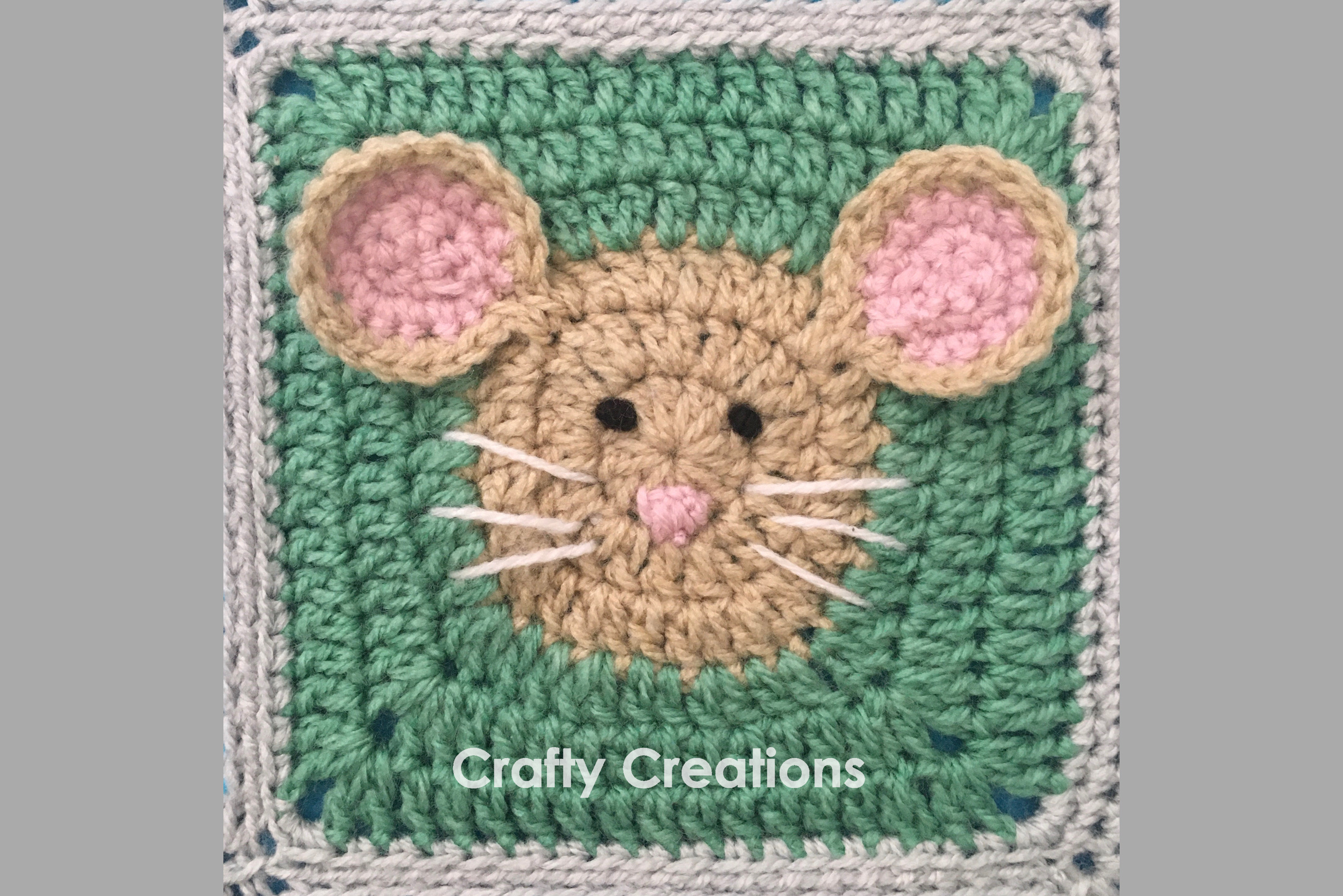 Mouse Granny Square Crochet Pattern