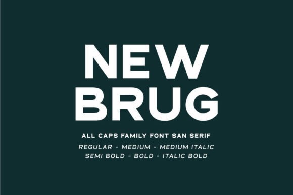 New Brug Font PNG with transparent background - Preview 2
