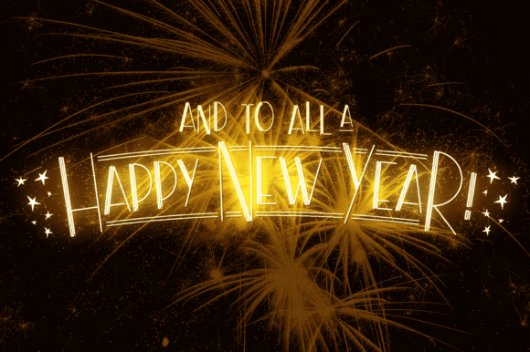 New Year Deco Font PNG with transparent background - Preview 2