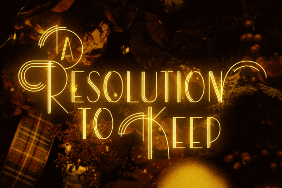 New Year Deco Font PNG with transparent background - Preview 3