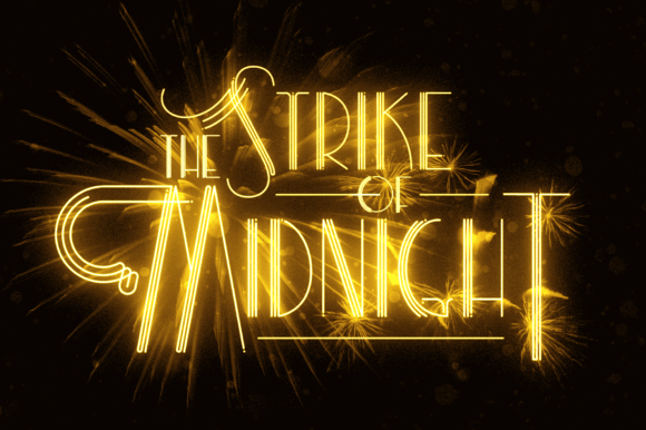 New Year Deco Font PNG with transparent background - Preview 5