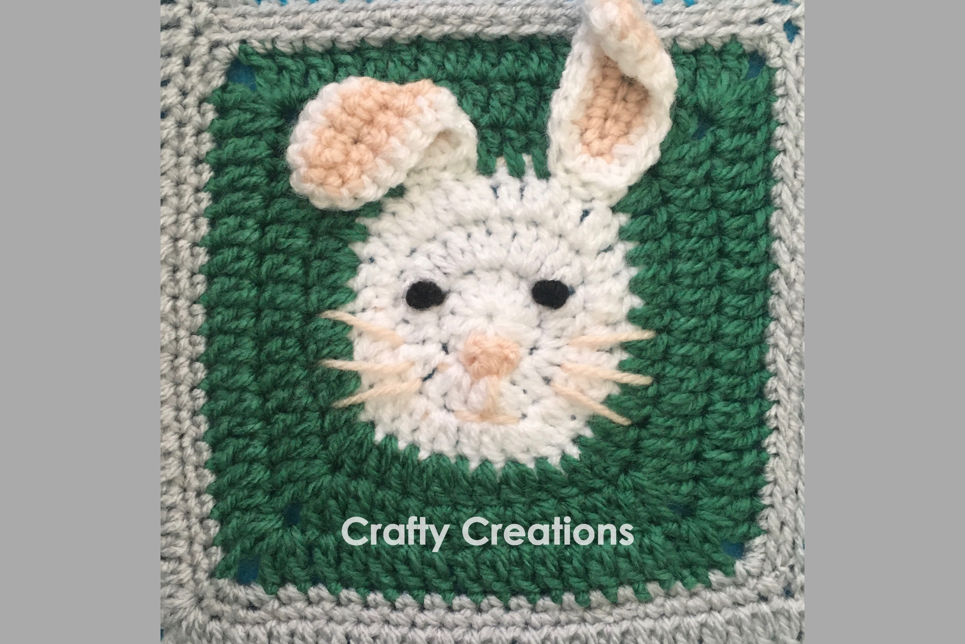 Rabbit Granny Square Crochet Pattern