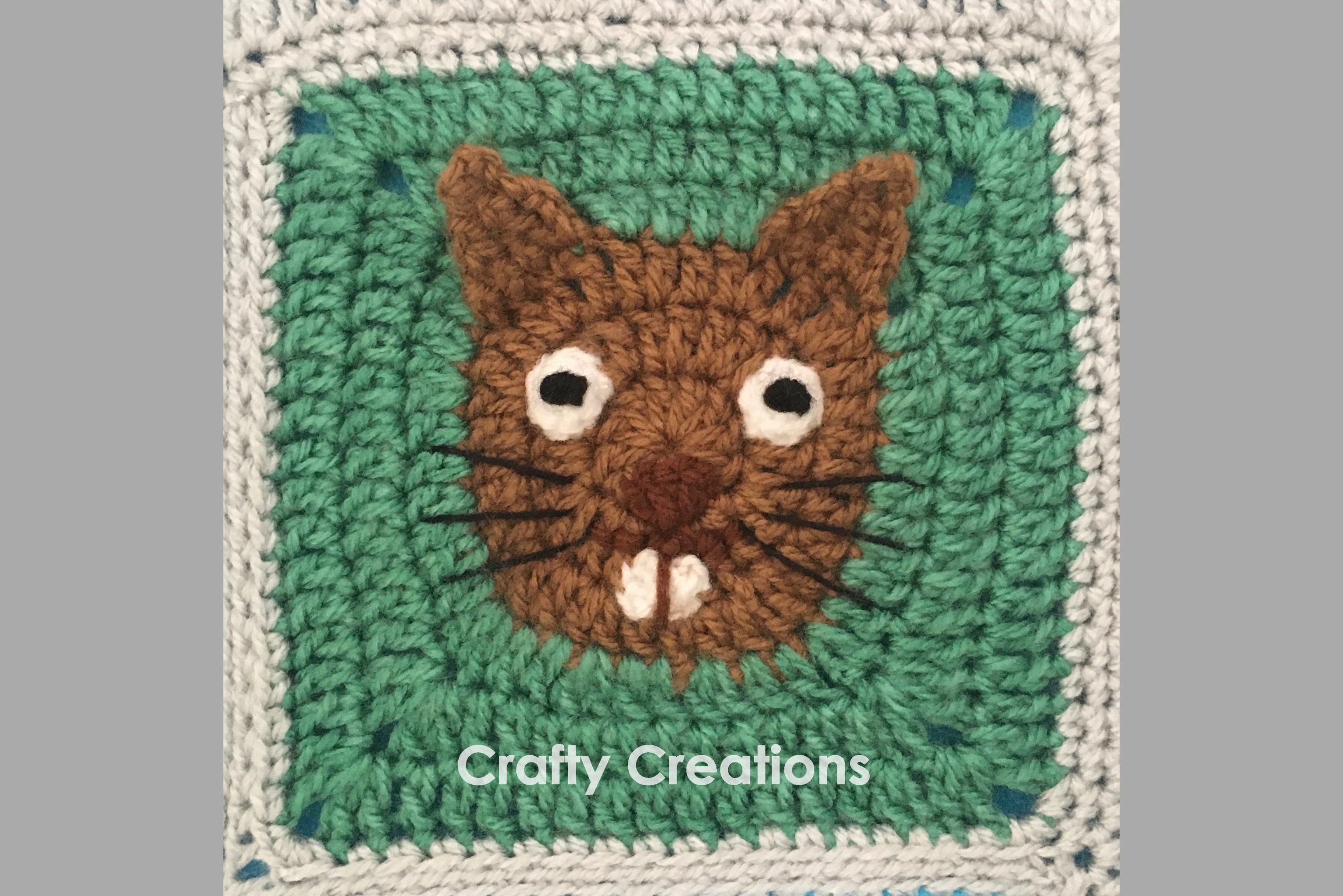 Squirrel Granny Square Crochet Pattern