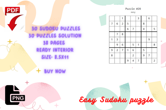 Sudoku Puzzles Activity Interior KDP Graphic by Sunday Design ...