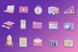 3D Cute Icon Set Graphic by MatthewFariz · Creative Fabrica
