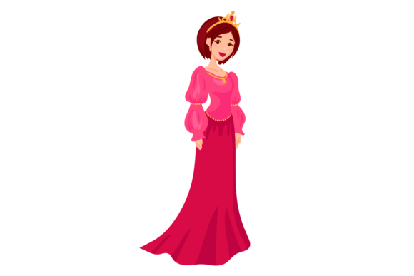 Cute Princess Editable Vector Art Graphic by Day Dreamer · Creative Fabrica