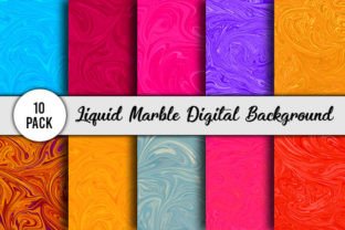Digital Paper Marble Wave Backgrounds Graphic by Rainbow Twist ...
