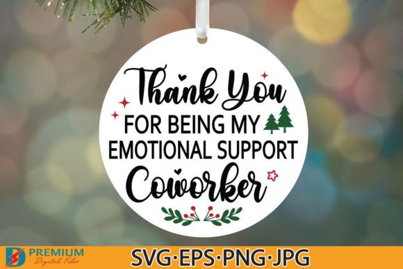 Funny Coworker Friend Christmas Ornament