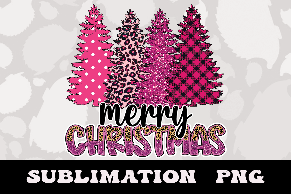 Merry Christmas Pink Sublimation Graphic by YO Design · Creative Fabrica