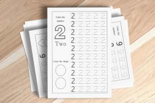 Numbers Tracing and Coloring Graphic by Rozilya Designer · Creative Fabrica