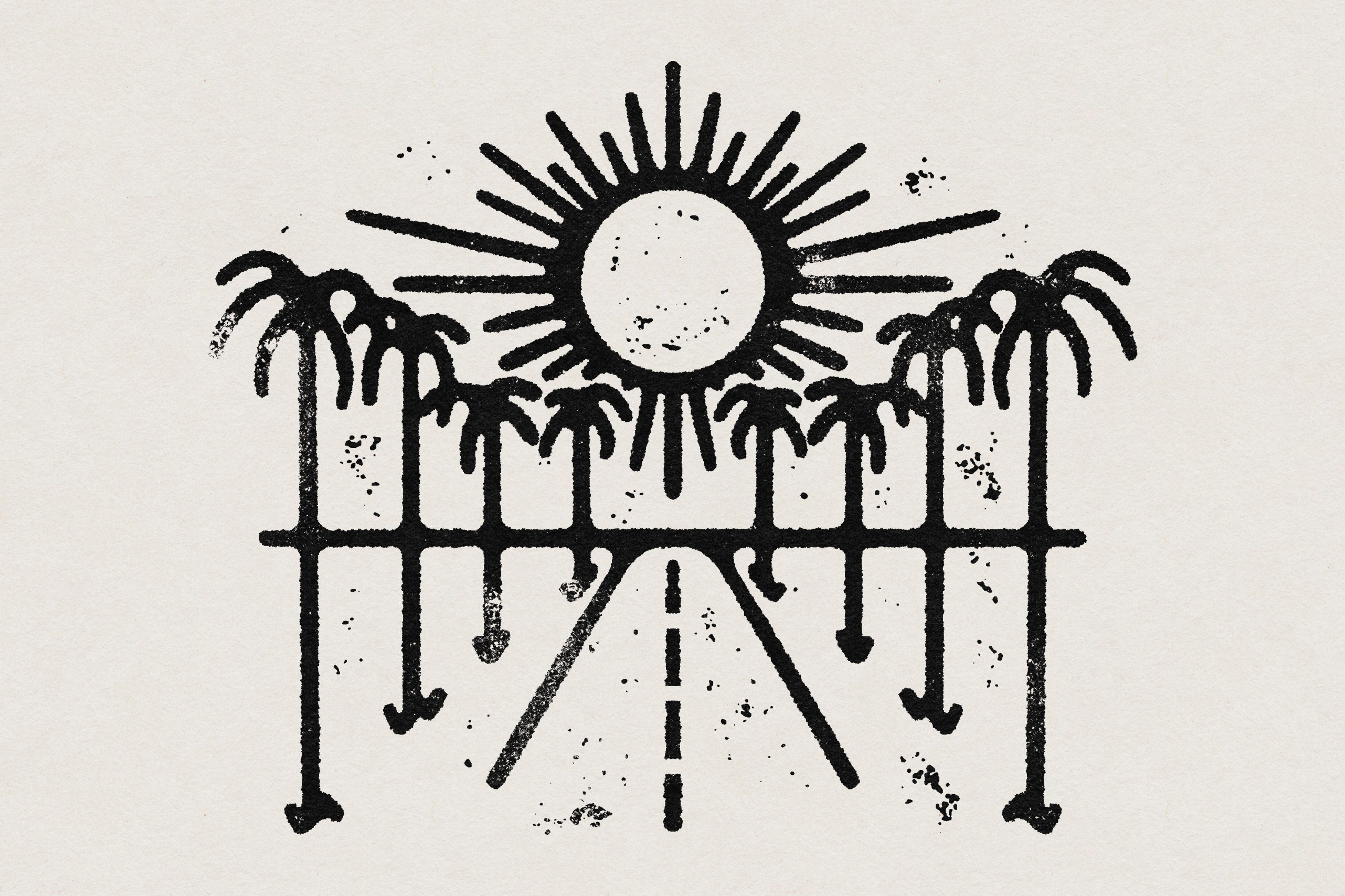California Beach Palm Tree Sunset Graphic by clintenglish · Creative ...