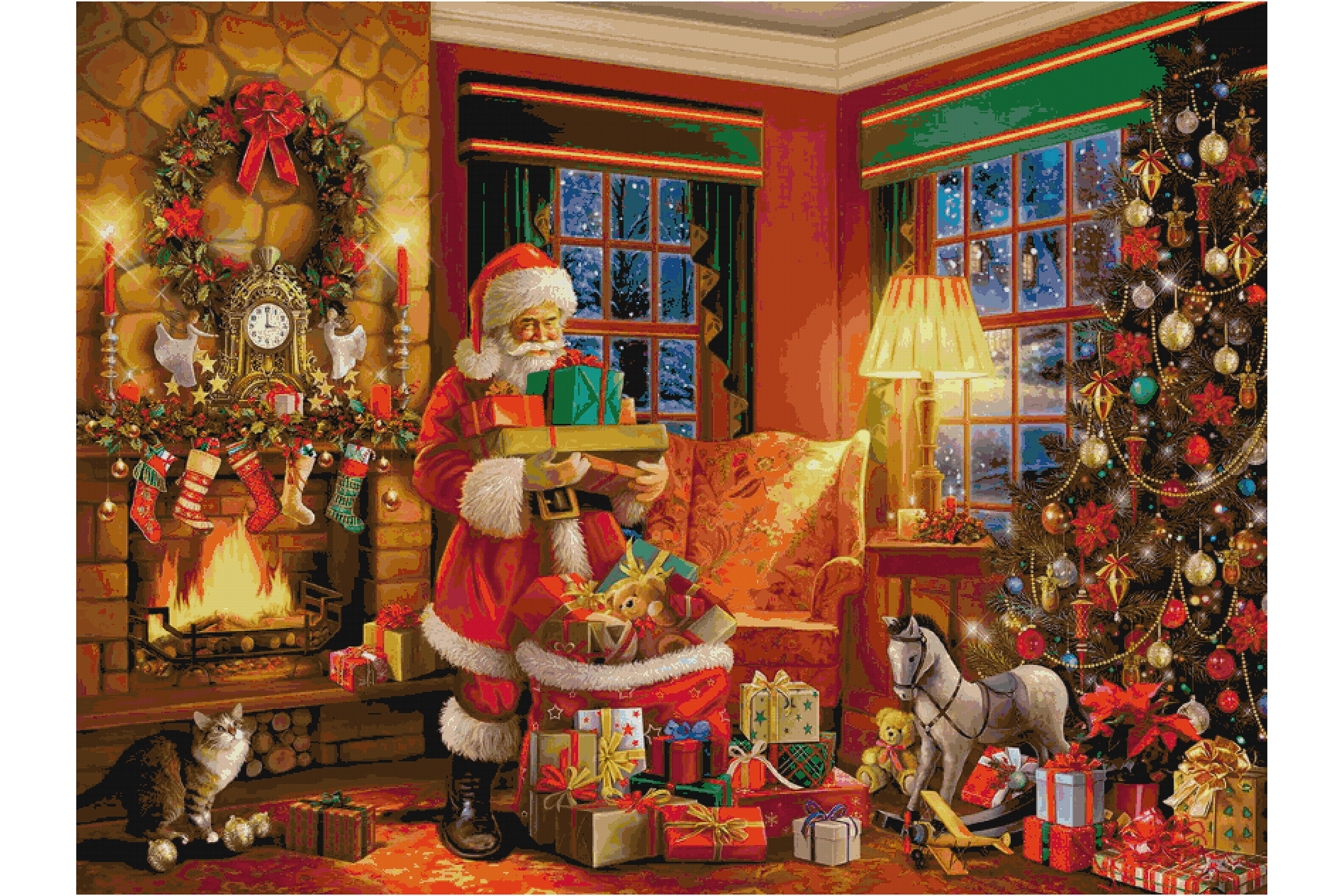 Christmas Santa Cross Stitch Patterns 12