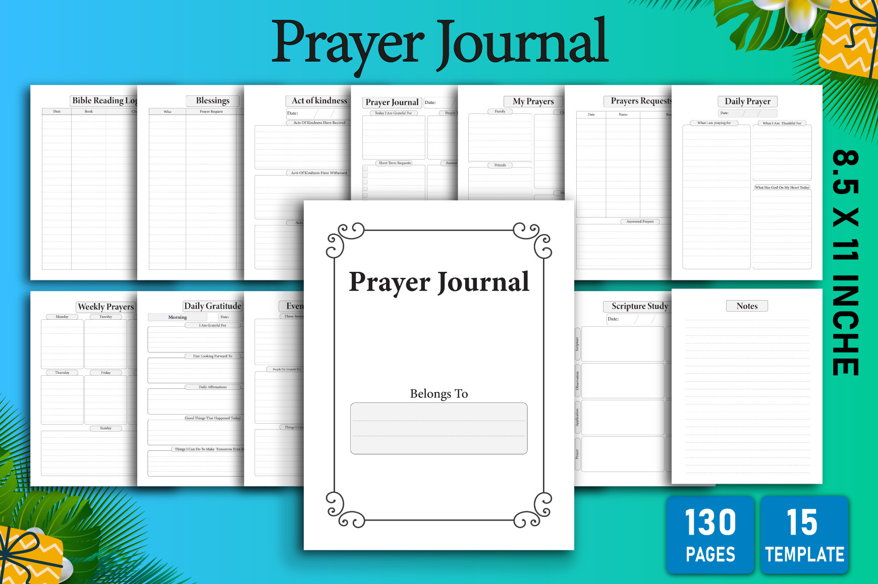 Editable Prayer Journal Template KDP Graphic by designmela01 · Creative ...