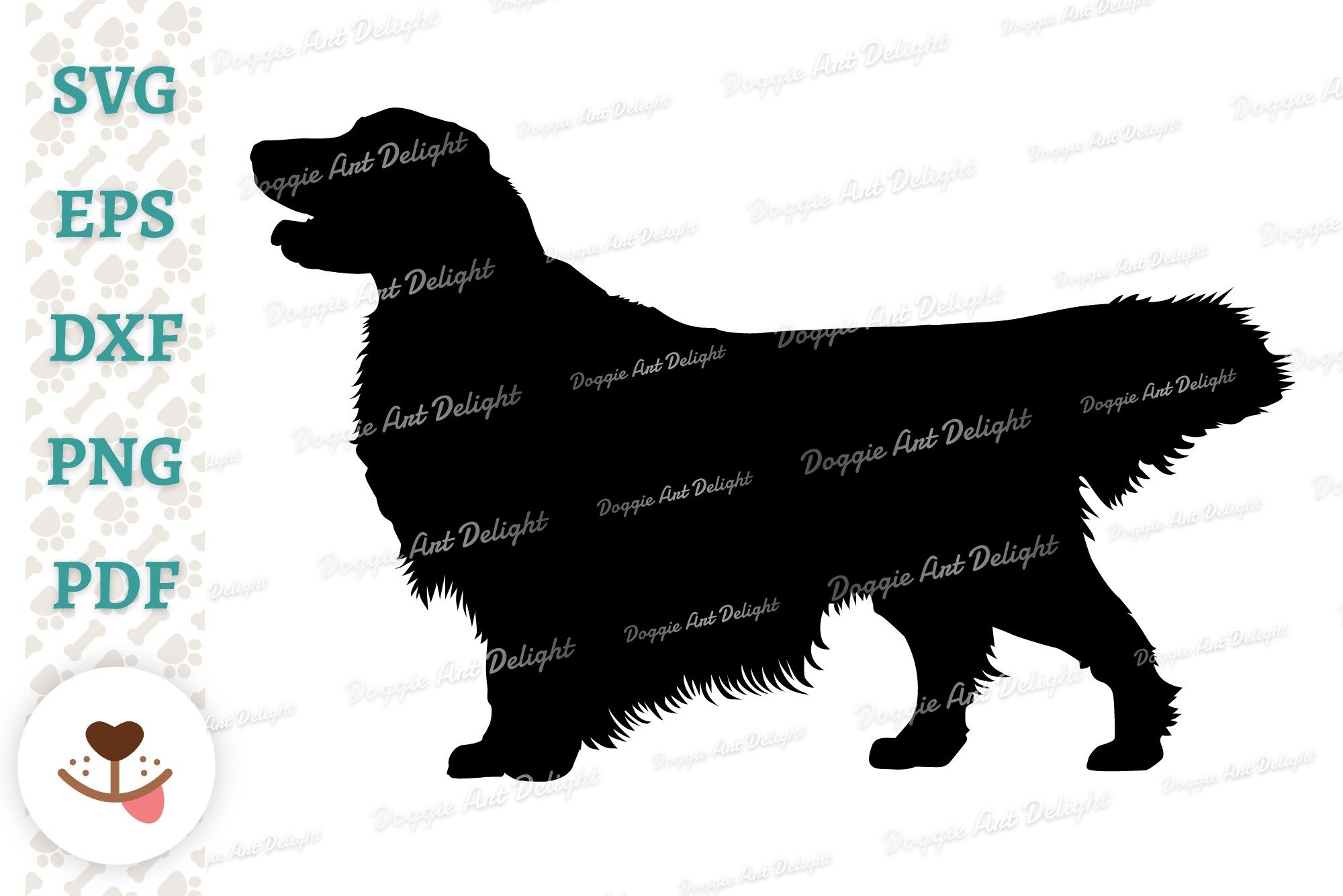 Golden Retriever Dog Silhouette Svg Cut Graphic by Doggie Art Delight ...