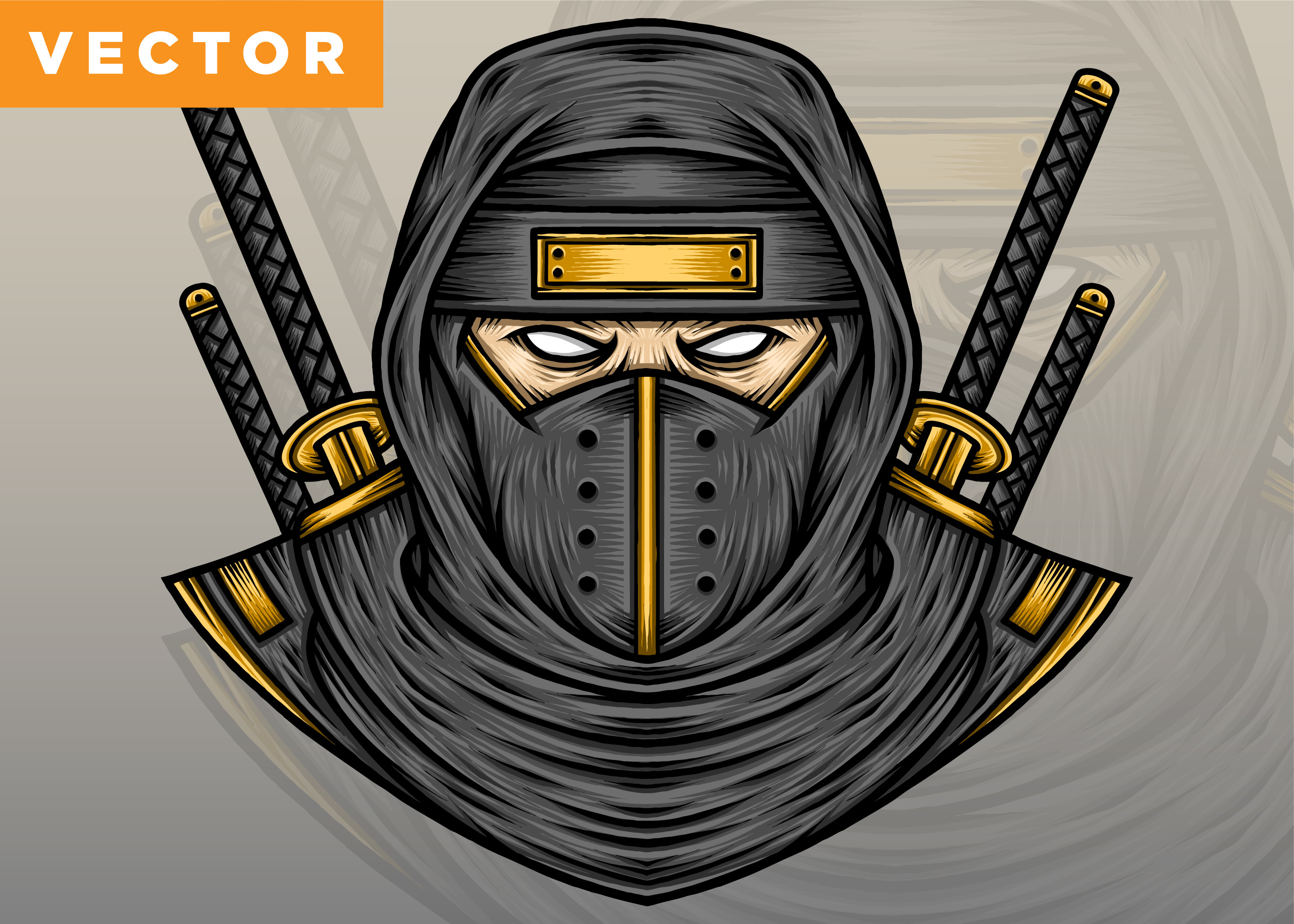 Japanese Ninja Vector Graphic by WODEXZ · Creative Fabrica