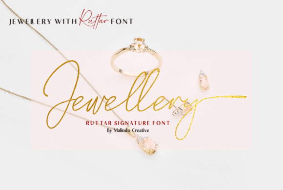 Ruttar Signature Font PNG with transparent background - Preview 4