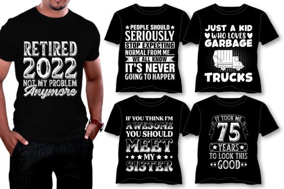 Vintage Typography T-Shirt Design Bundle