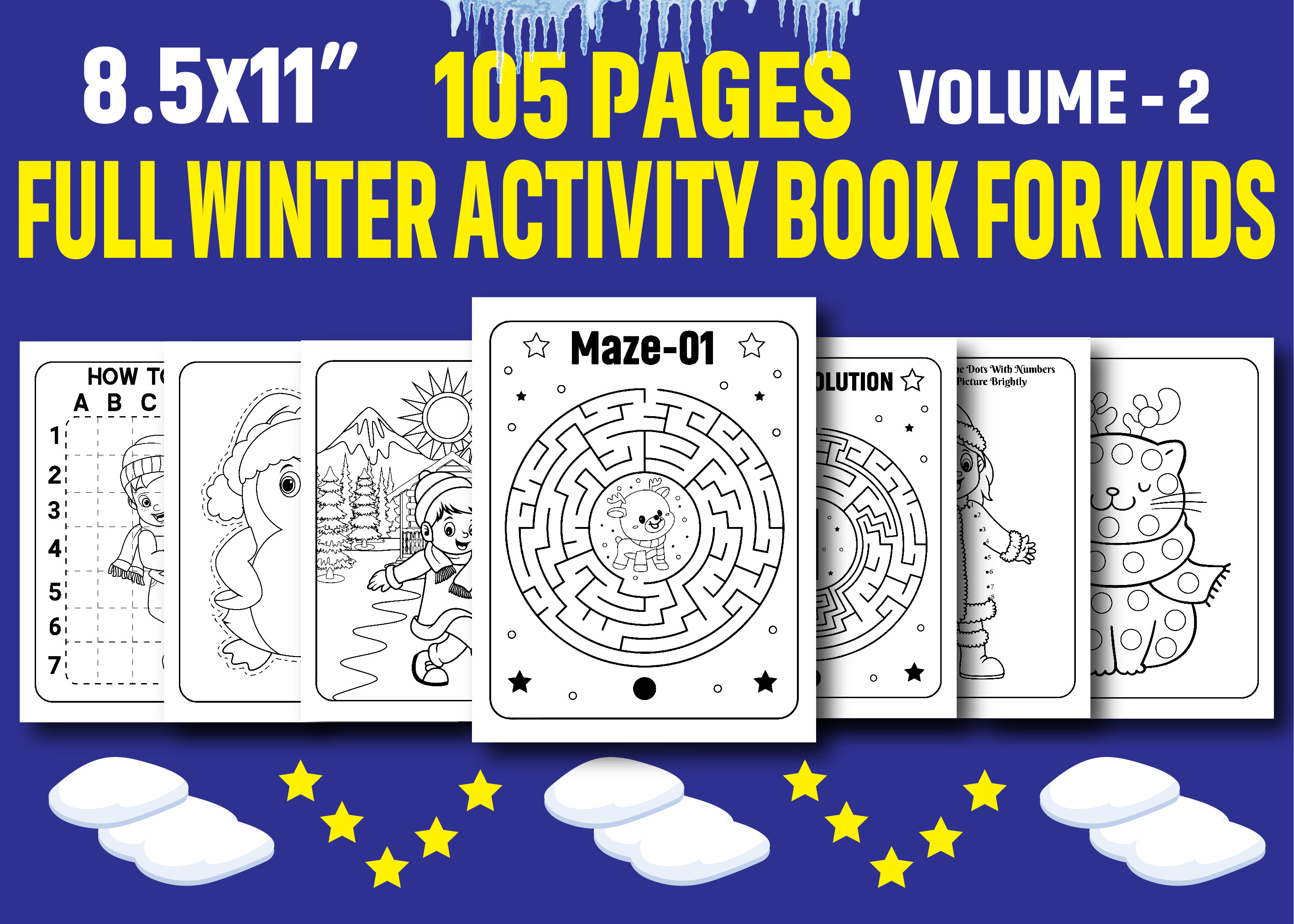 Winter Activity Book for Kids Volume - 2