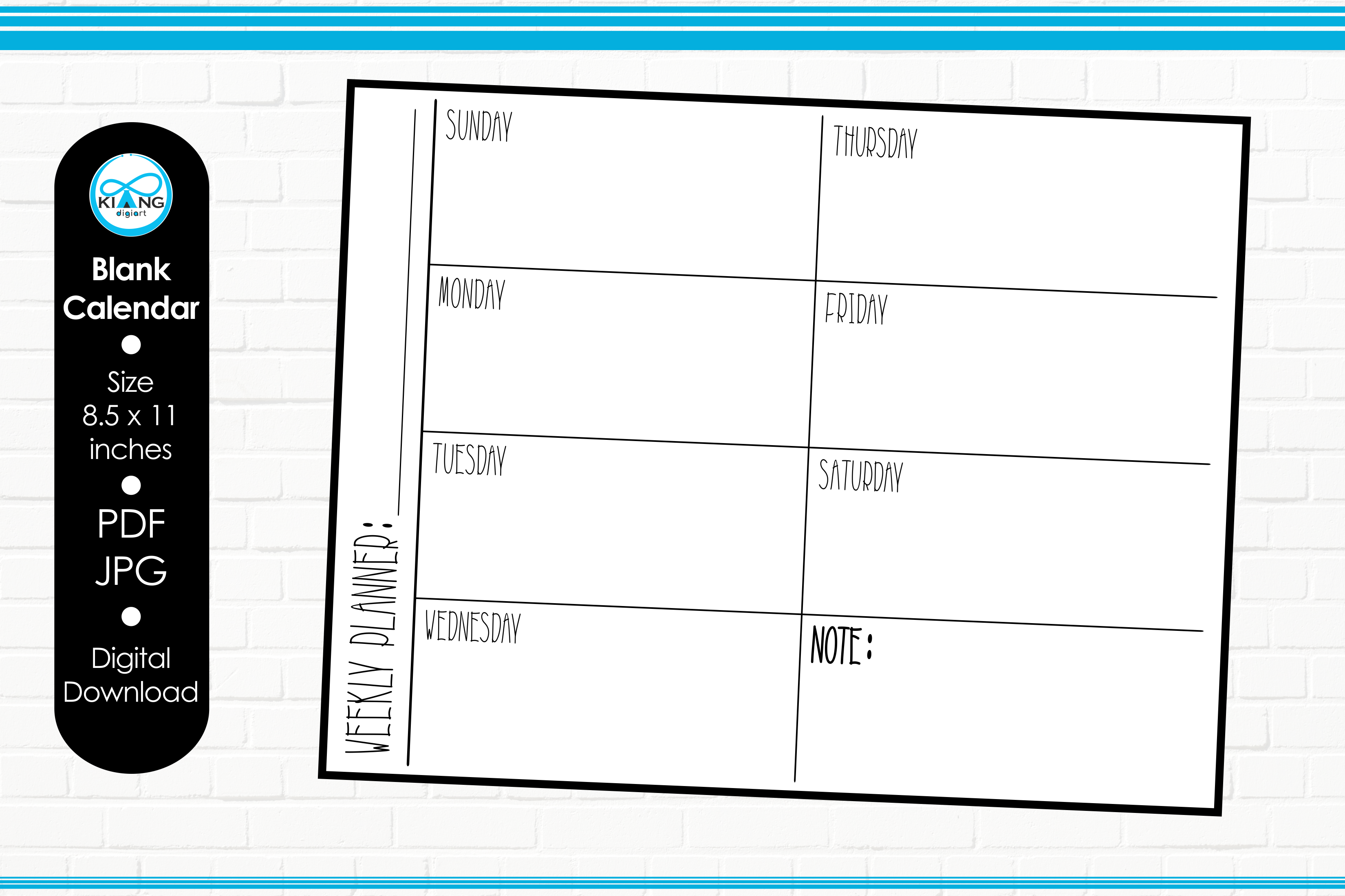 Blank Calendar Page Template Graphic by GnomeWhimsyBloom · Creative Fabrica