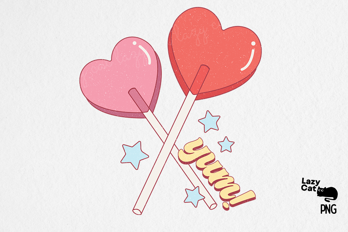 Candy Retro Valentine’s Day Sublimation Graphic by Lazy Cat · Creative ...