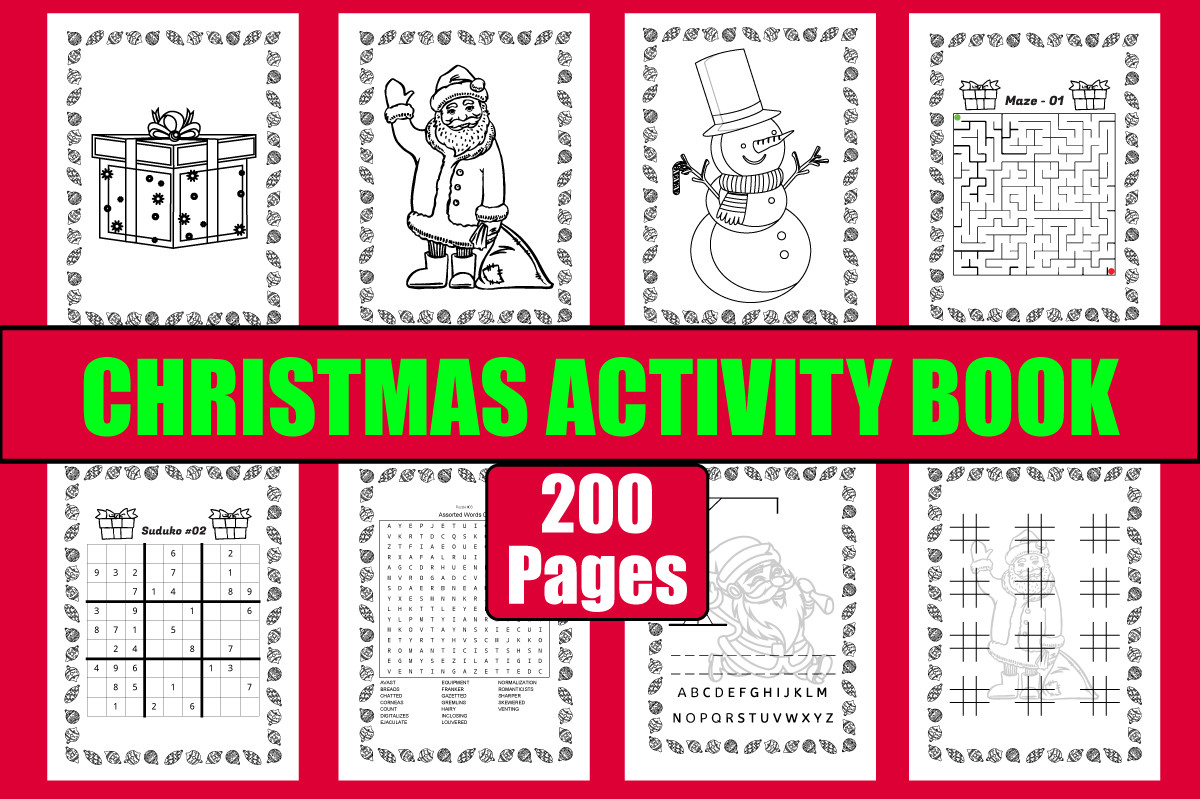 Christmas Activity Book for Kids Graphic by ARCreatives · Creative Fabrica