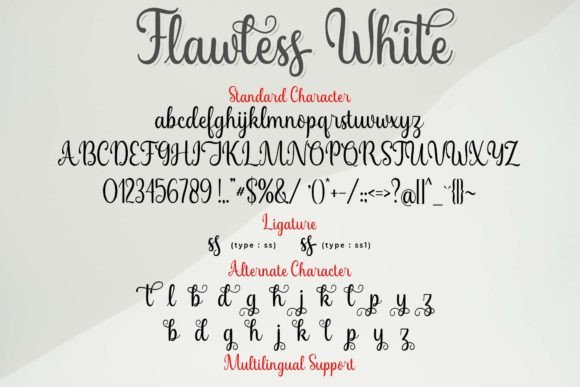 Flawless White Font - Preview 6