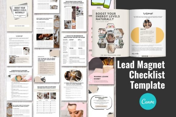 Editable Canva lead magnet workbook template with customizable elements