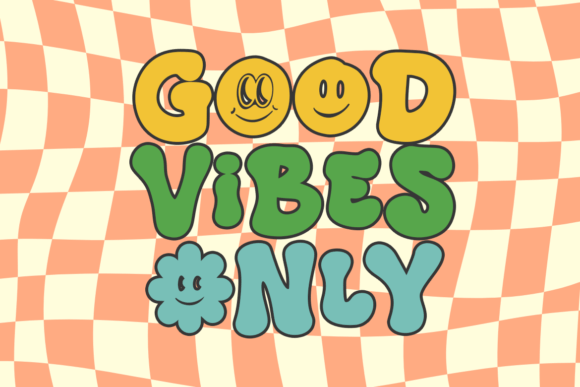 Masa Groovy Font PNG with transparent background - Preview 1