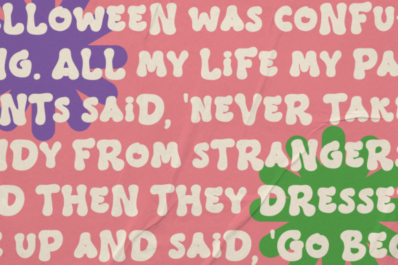 Masa Groovy Font PNG with transparent background - Preview 3
