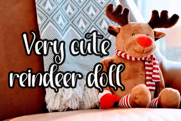 Simple Chrismas Font PNG with transparent background - Preview 1
