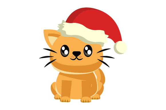 Christmas Cat Kawaii SVG Cut file by Creative Fabrica Crafts · Creative ...